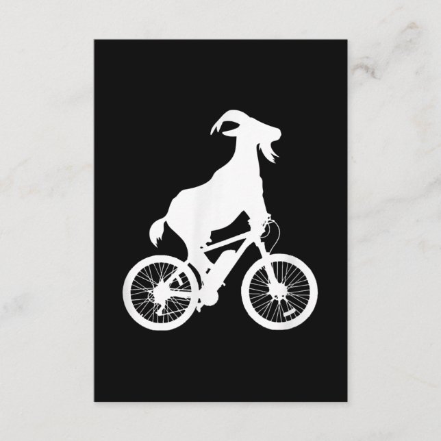 Goat Bicycle Rider Funny Goat Älskare Graphic Tilläggskort (Framsida)