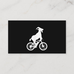 Goat Bicycle Rider Funny Goat Älskare Graphic Visitkort