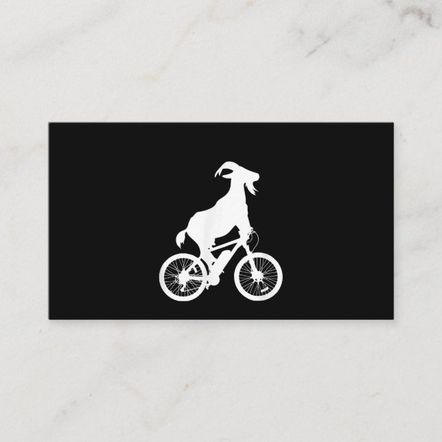 Goat Bicycle Rider Funny Goat Älskare Graphic Visitkort (Framsida)