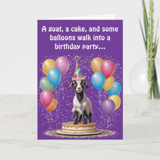 Goat Birthday Surprise - Lustigt & Witty Kort