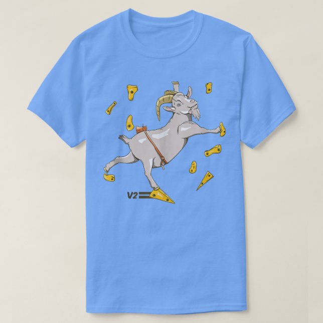 Goat boulating gym sten klättring  t shirt (Design framsida)