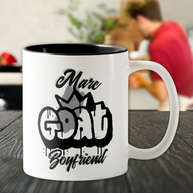 GOAT Boykompis Graffiti Stil Två-Tonad Mugg (Skapare uppladdad)
