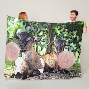 GOAT   Bubblegum Baby-getter av GetYerGoat™ Fleecefilt