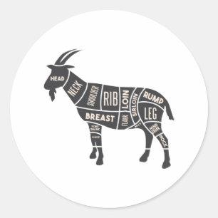 Goat Butcher Runt Klistermärke