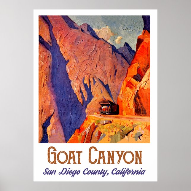Goat Canyon, San Diego, Kalifornien Poster (Framsidan)