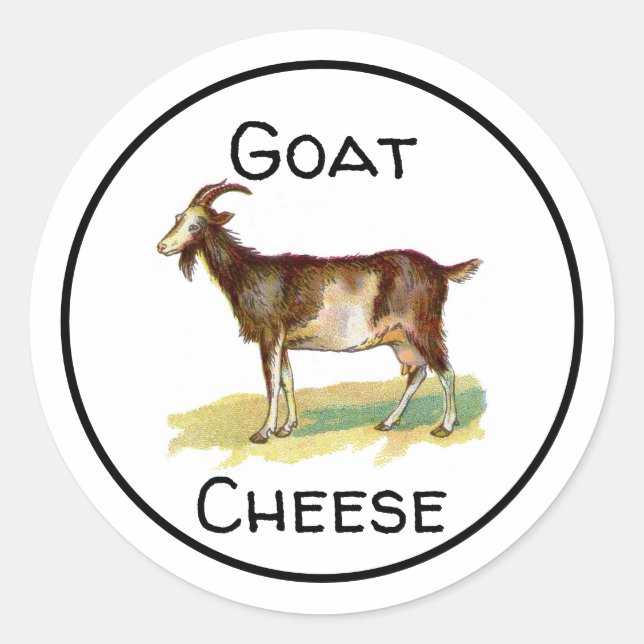 Goat Cheese Label Runt Klistermärke (Framsida)
