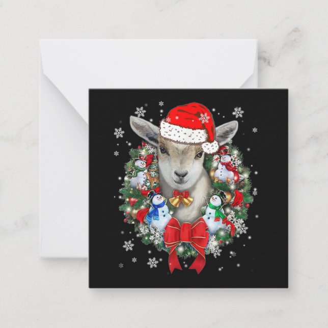 Goat Christmas Ornament Anteckningskort (Framsida)