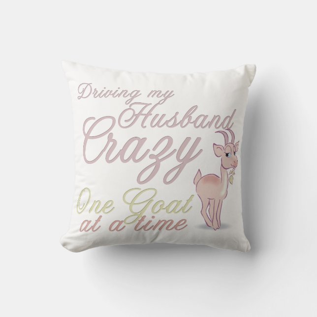 Goat Crazy Personlig Goat Pillow Kudde (Framsida)