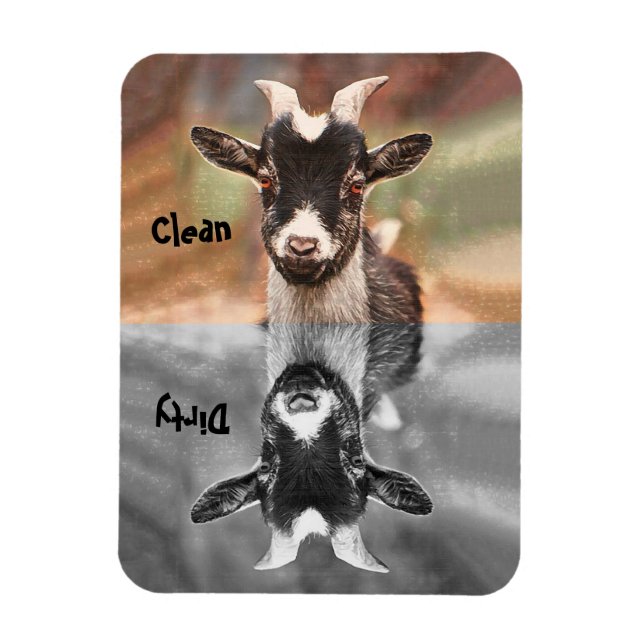 Goat Cute Funny Clean Dirty Dishwasher Magnet (Vertikal)