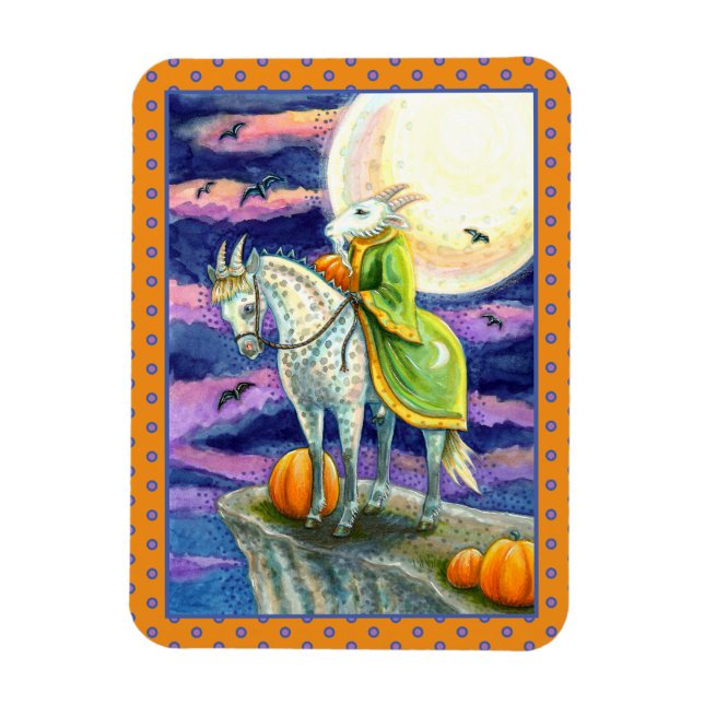 GOAT DEMON, SURE FOOTED STEED FANTASY HALLOWEEN MAGNET (Vertikal)