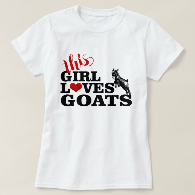 GOAT | Denna flicka Kärlek Goats Pygmy Baby Tee (Design framsida)