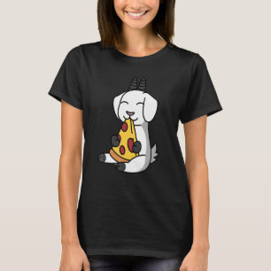 Goat Eating Pizza Pet T Shirt