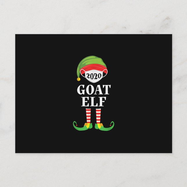 Goat Elf Matching jul Group-familjen Vykort (Framsida)