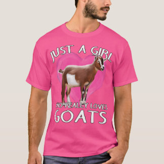 Goat Farm Farmer Bara en flicka som Verkligen Kärl T Shirt