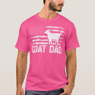 Goat Farmer American Flagga Goat Pappa T Shirt