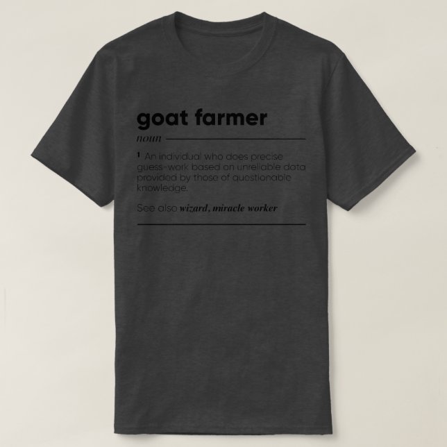 Goat Farmer Funny T Shirt (Design framsida)