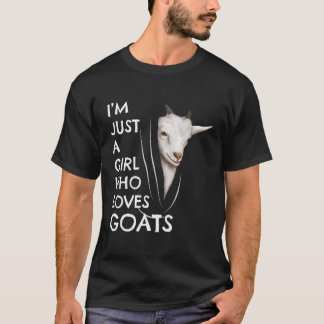 Goat Farmer Gift Women är bara en flicka som Kärle T Shirt