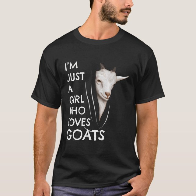 Goat Farmer Gift Women är bara en flicka som Kärle T Shirt (Framsida)
