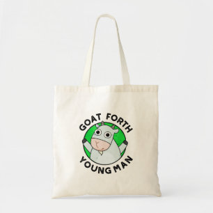 Goat Forth Young Man Funny Animal Pun Tygkasse