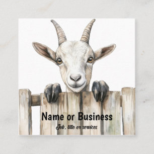 Goat från ett staket fyrkantigt visitkort
