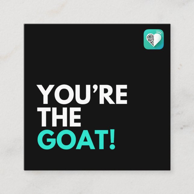 GOAT FYRKANTIGT VISITKORT (Framsida)