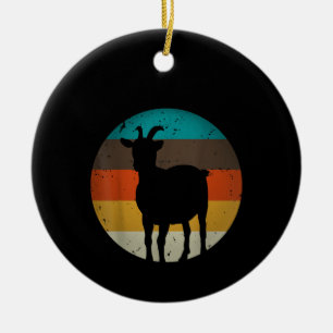 Goat Gift Vintage Retro Funny Dairy Farmer Animal Julgransprydnad Keramik