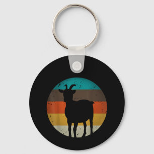 Goat Gift Vintage Retro Funny Dairy Farmer Animal Nyckelring