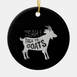 Goat Gifts for Goat Älskare Funny Julgransprydnad Keramik