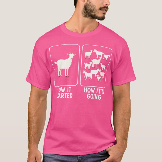 Goat Goat Thned Domestic Goat Älskare T Shirt (Framsida)