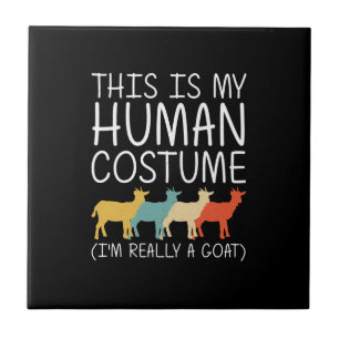 Goat Halloween Human Costume Kakelplatta