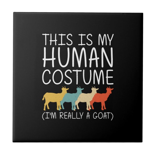 Goat Halloween Human Costume Kakelplatta (Framsidan)
