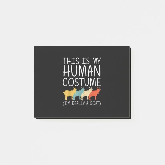 Goat Halloween Human Costume Post-it Block (Framsida)