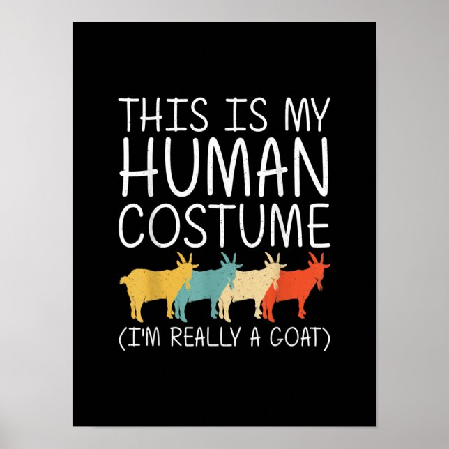 Goat Halloween Human Costume Poster (Framsidan)
