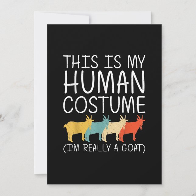 Goat Halloween Human Costume Spara Datumet (Framsida)