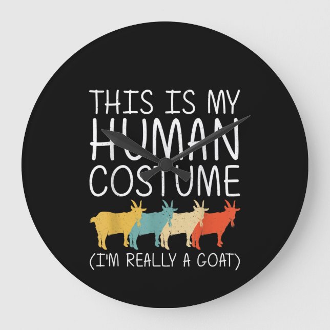 Goat Halloween Human Costume Stor Klocka (Framsida)
