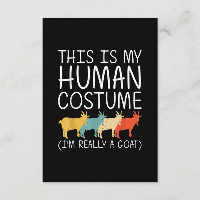 Goat Halloween Human Costume Tilläggskort (Framsida)