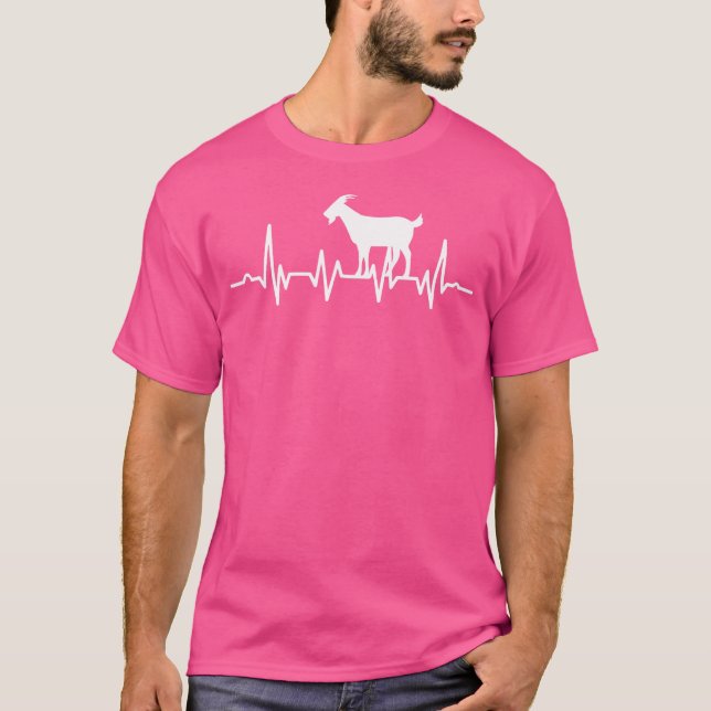 Goat Heartslag Funny Goat Älskare T Shirt (Framsida)