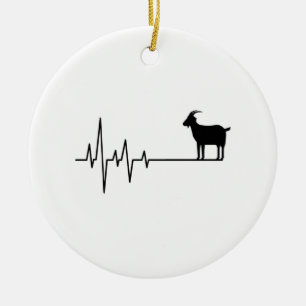 Goat Heartslag Julgransprydnad Keramik
