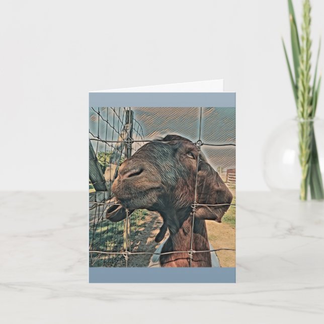 Goat Hej Card - Blankad Kort (Framsida)