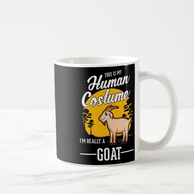 Goat Human Costume Halloween Goat Kaffemugg (Höger)