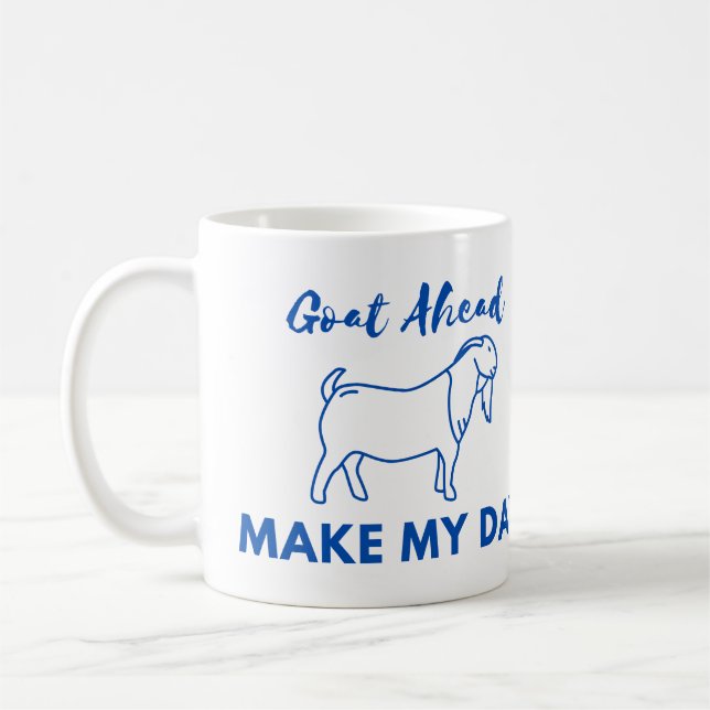 Goat Humor: Åk(at) framåt, gör min dag Kaffemugg (Vänster)