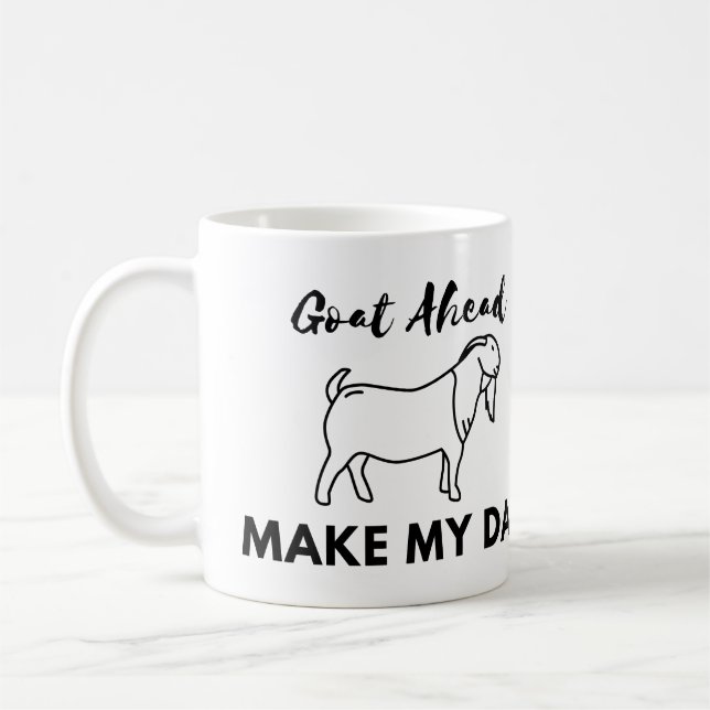 Goat Humor: Åk(at) framåt, gör min dag Kaffemugg (Vänster)