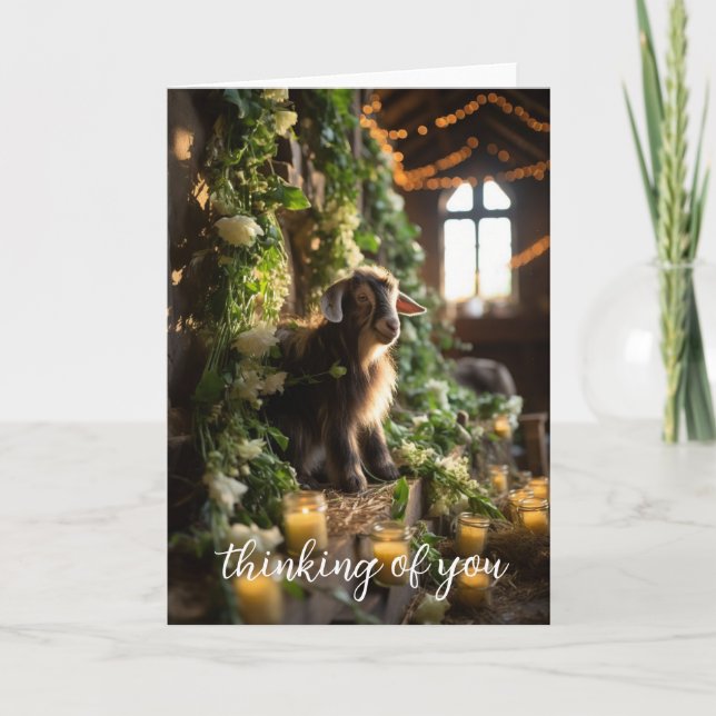 Goat i hösten Garden Tack Kort (Framsida)