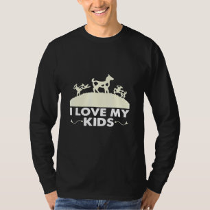 Goat I Kärlek My Kids Goat Animal T Shirt