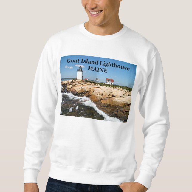 Goat Island fyr, Maine Sweatshirt (Framsida)