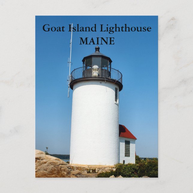 Goat Island fyr, Maine vycard Vykort (Framsida)