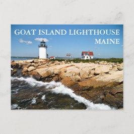 Goat Island fyr, Maine vycard Vykort