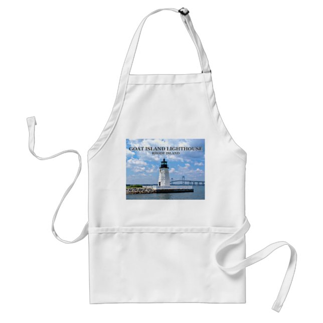 Goat Island fyr, Rhode island Apron Förkläde (Framsidan)