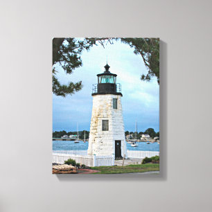 Goat Island fyr, Rhode island Canvastryck