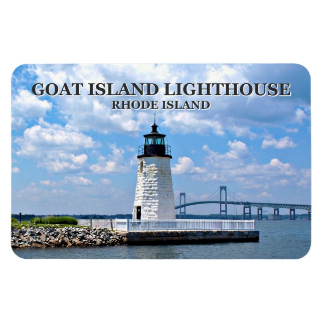 Goat Island fyr, Rhode island Flexi Magnet (Horisontell)